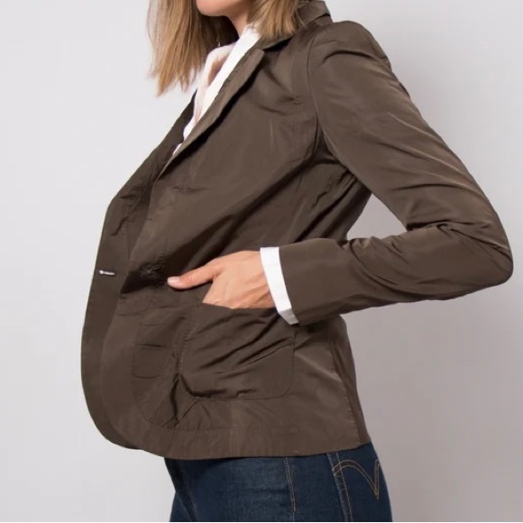 Like New HUGO BOSS Shiny Taffeta Silk Classic Blazer Jacket ❤️ - Picture 9 of 10